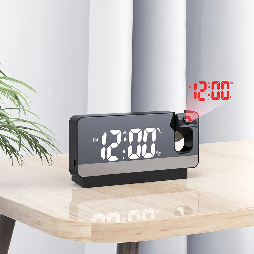 2022 NEW LED Digital Projection Alarm Clock Table Electronic Alarm Clock with Projection Time