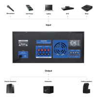 Amplificateur de mixage professionnel Kimway FCA4300 avec double égaliseur à quinze bandes, USB, SD, Bluetooth pour les clubs et les bars KTV