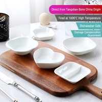 Plat à trempette personnalisé en porcelaine fine OEM ODM pour la maison, les restaurants et le hot pot