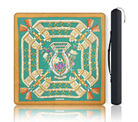 Tapis de Mahjong de Luxe Imprimé Artistique 80x80cm Antidérapant Silencieux pour Soirées de Jeu de Mahjong Américain et Chinois – Idée Cadeau