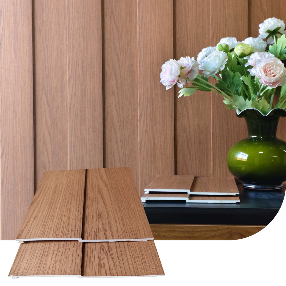 Eco Friendly Indoor Wood Grain Slat Wall Board Modern House Hotel Villa ...