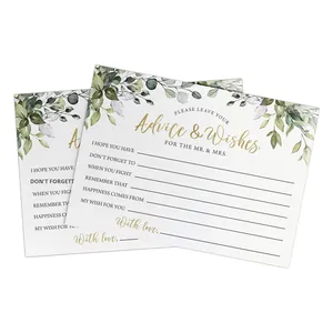 유칼립투스 테마 접이식 리플렛 브로셔 코팅지 하드커버 웨딩 어드바이스 카드 브라이덜 샤워 게임 디지털 선물 - Product Image 2