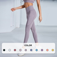 Leggings de sport pour femmes de haute qualité, longueur cheville, taille élastique, couleur unie, avec tissu respirant et extensible dans quatre directions