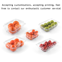 Plateau en plastique PET Offre Spéciale personnalisé emballage alimentaire à brouillard continu plateau de fruits rond avec couvercle Restaurant