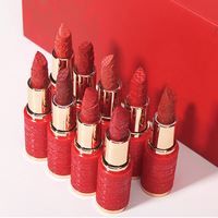 Coffret cadeau de rouge à lèvres mat vegan bio de luxe personnalisé, longue tenue, waterproof, application facile, marque privée