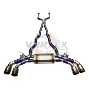 Échappement Vortex 100% en titane à fixation directe pour BMW G90 M5 2025 Performance Racing, silencieux Valvetronic avec embouts chauffants violets - Product Image 1