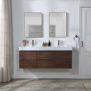 Bathroom Double Vanity Solid Wood Bathroom Double Sink Bathroom Vanity with Smart <b>Mirror</b> - Product Image 6