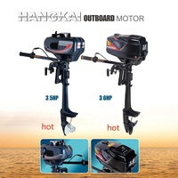 Moteurs hors-bord pour bateaux 3.6 CV 2 temps Hangkai, refroidissement par eau, moteur hors-bord à essence pour la pêche, moteur à jet 2 temps
