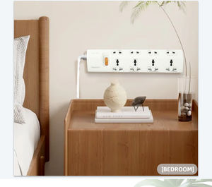 Multiprise universelle PRIMA avec fusible et interrupteur de protection contre les surcharges, 4 prises, prise UK/EU, vente en gros - Product Image 6