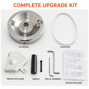 Kit de mise à niveau du système d'entraînement de machine à <span class=keywords><strong>coudre</strong></span> 306 309 : Poulie <span class=keywords><strong>volant</strong></span> d'inertie en métal et courroie - Product Image 3