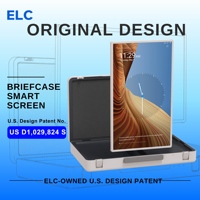 Pantalla Inteligente Portátil Android de 27 Pulgadas con Batería y Maletín, Diseño Patentado en EE. UU. por ELC, para Ferias Comerciales y Eventos al Aire Libre