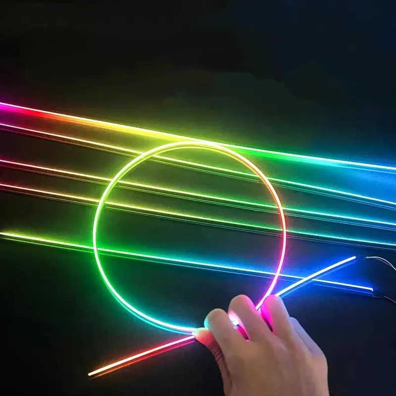Universelle 12V APP-Steuerung Auto-Beleuchtungs system Komplett set Dekoratives LED-Acryl-Neonstreifen-Symphonie-Auto-Umgebungs licht