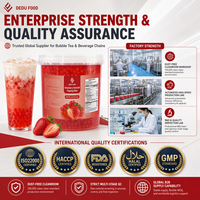 Fournisseur de Bubble Tea, Usine Source, Marque Internationale Dayou, 3 kg de Perles Éclatantes à la Fraise pour les Boutiques de Thé au Lait