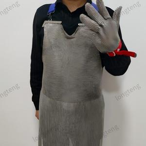 Delantal de trabajo de malla metálica de acero inoxidable resistente a cortes, sin mangas, ecológico y a la moda, para uso en mataderos - Product Image 6