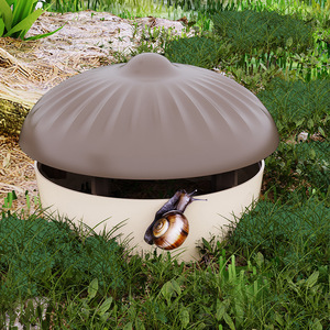 Snail Trap With Brown Lid White Base For Garden Kitchen Pest Control Eco Friendly Cage Rectangle Shape A0062 - Product Image 1