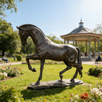 Sculpture de cheval en bronze de style vintage, taille et couleur personnalisables, figurine réaliste pour la décoration de la maison et les cadeaux