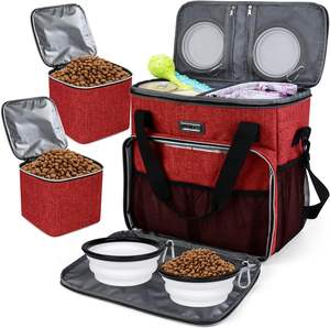 Free sample Dog Travel <b>Bag</b>, Travel <b>Pet</b> <b>Bag</b> Organizer, Dog Food Travel <b>Bag</b> with Food Container and Bowls - Product Image 1