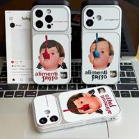 Coque de téléphone en peau de mouton à motif animal pour 17 Pro Max/16/15/14 13/12/11/XS Max/X - Anti-traces de doigts, compatible avec les couples et les enfants