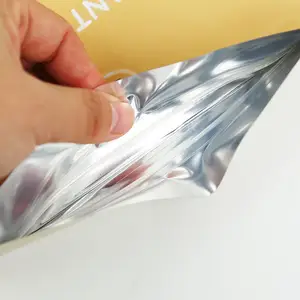 Op Maat Bedrukt Food Grade Ziplock Plastic Voedsel-En Snackzakje Verpakking Plantaardige Proteïne Gezouten Karamel Toffees Verpakking Mylar Zak