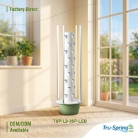 Tour d'agriculture verticale hydroponique automatique Tru-Spring à 9 couches avec lumière LED anti-UV, pompe intégrée pour usage domestique