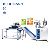 Ligne de production d'emballage et de remplissage de sachets de pâte avec pompe à engrenages servo ZONESUN ZS-FSL220