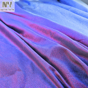 Nanyee Dệt Màu Xanh + Tím Ombre Polyester Chất Liệu Sáng Bóng Hai Tone Long Lanh Llox Vải - Product Image 6