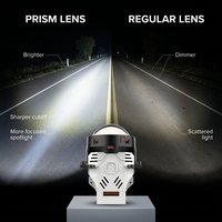 Nouveauté V2 170W 17000LM Lentille Prismatique 6000K Canbus IP68 Double Ventilateurs de Refroidissement Accessoires Auto Lentille de Projecteur Bi-LED pour Voitures Jeep