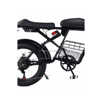 Vélo électrique à pneus larges de 20 pouces, 48V 400W RX, double suspension, 7 vitesses, pour adultes, neige, plage, tout-terrain, rétro, frein à disque