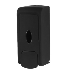 Dispensador de Jabón Líquido para Baño de 1000 ml, Dispensador de Jabón de Manos Doble de ABS Negro Montado en la Pared para Uso en el Hogar y Hoteles - Product Image 1