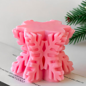 Molde de Silicona para Velas con Forma de Copo de Nieve Navideño, para Decoración, Aromaterapia, Manualidades 3D, No Tóxico y Ecológico, Venta al Por Mayor - Product Image 5