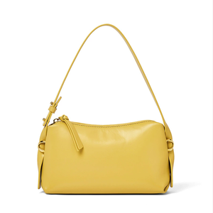 真皮柔软可调斜跨时尚流浪汉轻量袋拉链封口手提包女性日常休闲购物 - Product Image 1