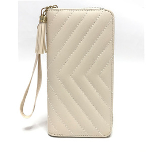 Wholesale PU Bifold Women's Pocket <b>Small</b> Compact Mini <b>Purse</b> Zipper Polyester Long for Cash ID Card Case Gift Card Bag Included - Product Image 1