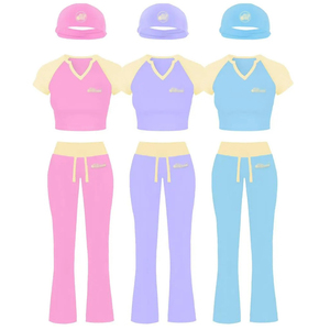 Abbigliamento Casual per Donne Alte, Set 2 Pezzi Personalizzato in Morbido Cotone con Maglietta a Maniche Corte e <span class=keywords><strong>Pantaloni</strong></span> a Zampa - Product Image 1