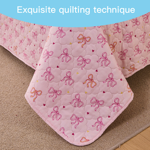 Parure de lit rose tendance Coquette avec motif nœud et cœur léopard, housse de <span class=keywords><strong>couette</strong></span> matelassée et draps doux brossés 80 g/m² - Product Image 3