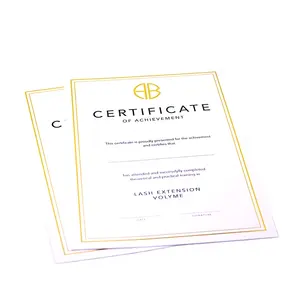 Kaliteli ucuz fiyat kuşe kağıt yapımı sertifikası kağıt baskı kartvizit baskı veya broşür kağıt baskı