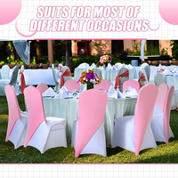 Housses de chaise en spandex, housses de chaise pliantes extensibles élastiques pour mariage, fêtes, banquets, célébrations