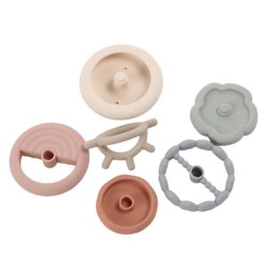 Juego de Mordedores de Silicona de Grado Alimenticio, Libres de BPA, para Bebés y Niños Pequeños, con Logotipo Personalizado, Anillo de Juguete Suave para Bebés, Venta al Por Mayor - Product Image 3