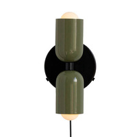 Applique murale LED en fer couleur crème à double tête pour chambres, salons, chambres parentales, escaliers – Lampe en verre moderne et élégante