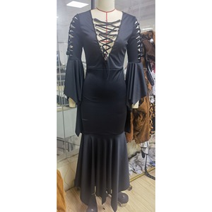 Disfraces de Halloween de <span class=keywords><strong>vampiro</strong></span> para <span class=keywords><strong>mujer</strong></span>, <span class=keywords><strong>disfraz</strong></span> de Cosplay Sexy de Viuda Negra, Mangas de murciélago, vestido de bruja gótica - Product Image 3