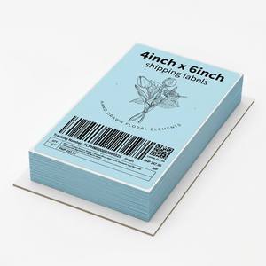 Etiquetas de envío térmicas en formato plegable de 4x6, coloridas, libres de BPA, impermeables, autoadhesivas, para logística, envíos exprés y FBA. - Product Image 4