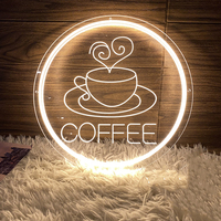 Enseigne au néon LED personnalisée la plus populaire Enseigne au néon café Chine Fabricant Lampe au néon personnalisable