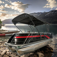 Nouvelle Tendance Bateau Ponton Diesel à Coque en Aluminium de 22 pieds pour Pêche Sportive à Grande Vitesse avec Écran Tactile et Commande de Croisière Soudée
