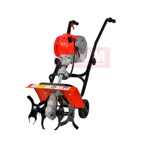 Iki tekerlek 52cc motor çiftlik makineleri mini güç weeder el itme kültivatörler