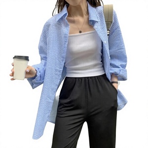 Camisa de Vestir Formal para Mujer, de Algodón Twill con Diseño de Puntos, de Lujo, Manga Larga, Cuello con Botones, para Fiesta - Product Image 3