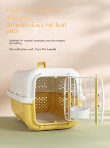 से प्रमाणित प्लास्टिक पोर्टेबल पालतू कैरियर बड़ी क्षमता आउटडोर बिल्ली और कुत्ते पिंजरे - Product Image 3