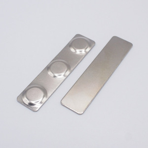 Hechi Opaque Magnetic <b>Name</b> <b>Tag</b> Stainless Steel 60x14x1.0mm Three Hole Badge Holder for Mechanical Audio Medical Equipment - Product Image 1