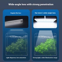 Lumière d'aquarium LED améliorée par PAR à pince améliorée | Lentille à spectre complet et boost RVB pour plantes aquatiques dans la décoration de réservoirs nano