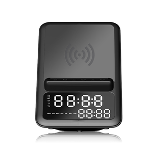 Mul-tifunction <span class=keywords><strong>FM</strong></span> Đài phát thanh <span class=keywords><strong>USB</strong></span> Reader TF Khe cắm thẻ Đồng hồ báo thức 15 Wát không dây sạc BT xách tay bluetooths Loa - Product Image 5