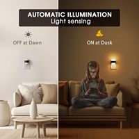 Lampu Tidur LED ZHILAI, Lampu Sensor Senja hingga Fajar, Lampu Tidur untuk Anak, Lampu Tidur untuk Kamar Tidur, Dapat Diredupkan 3CCT