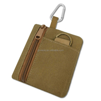Porte-monnaie tactique multifonctionnel personnalisé avec logo pour hommes et femmes, petite pochette portable pour cartes bancaires et pièces de monnaie, portefeuille de sport d'extérieur